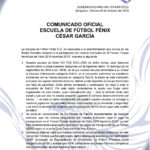 Comunicado Nro. 001-2019-EFCFCG